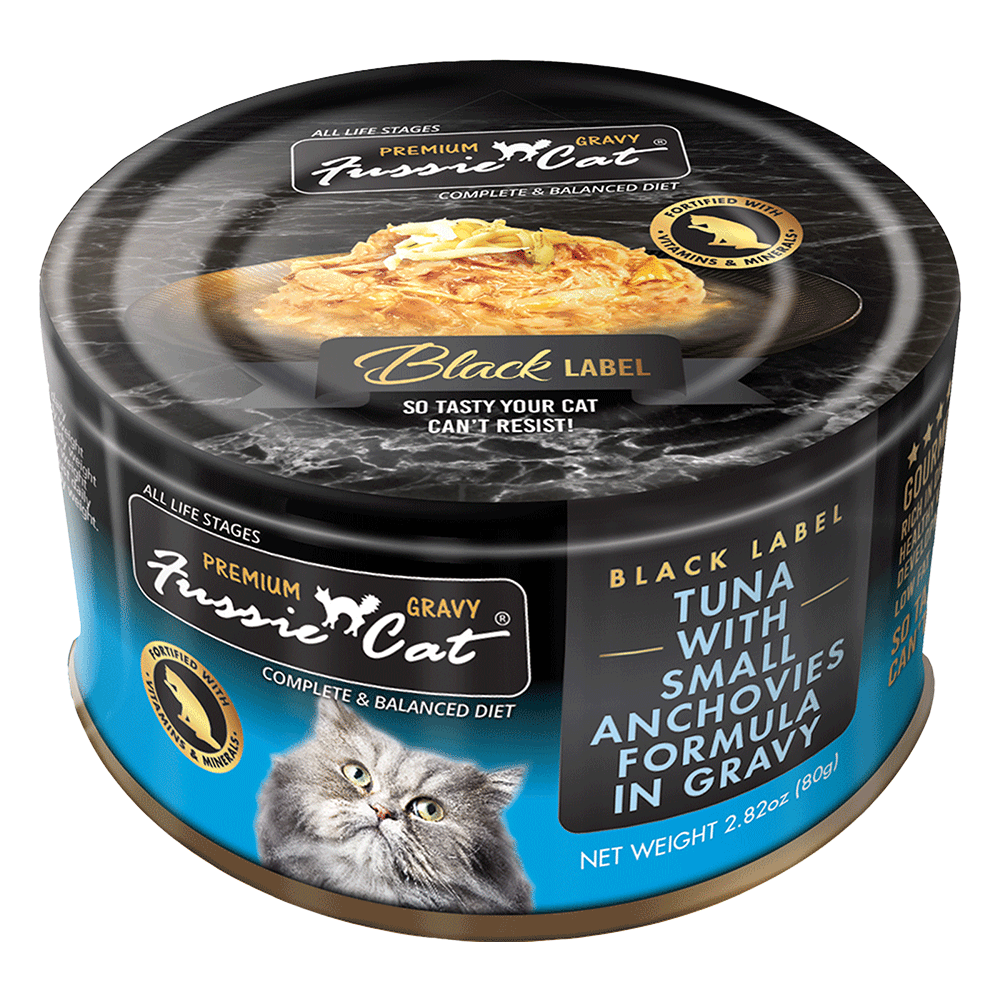 Fussie Cat Black Label in Gravy - Wet Cat Food 2.8oz