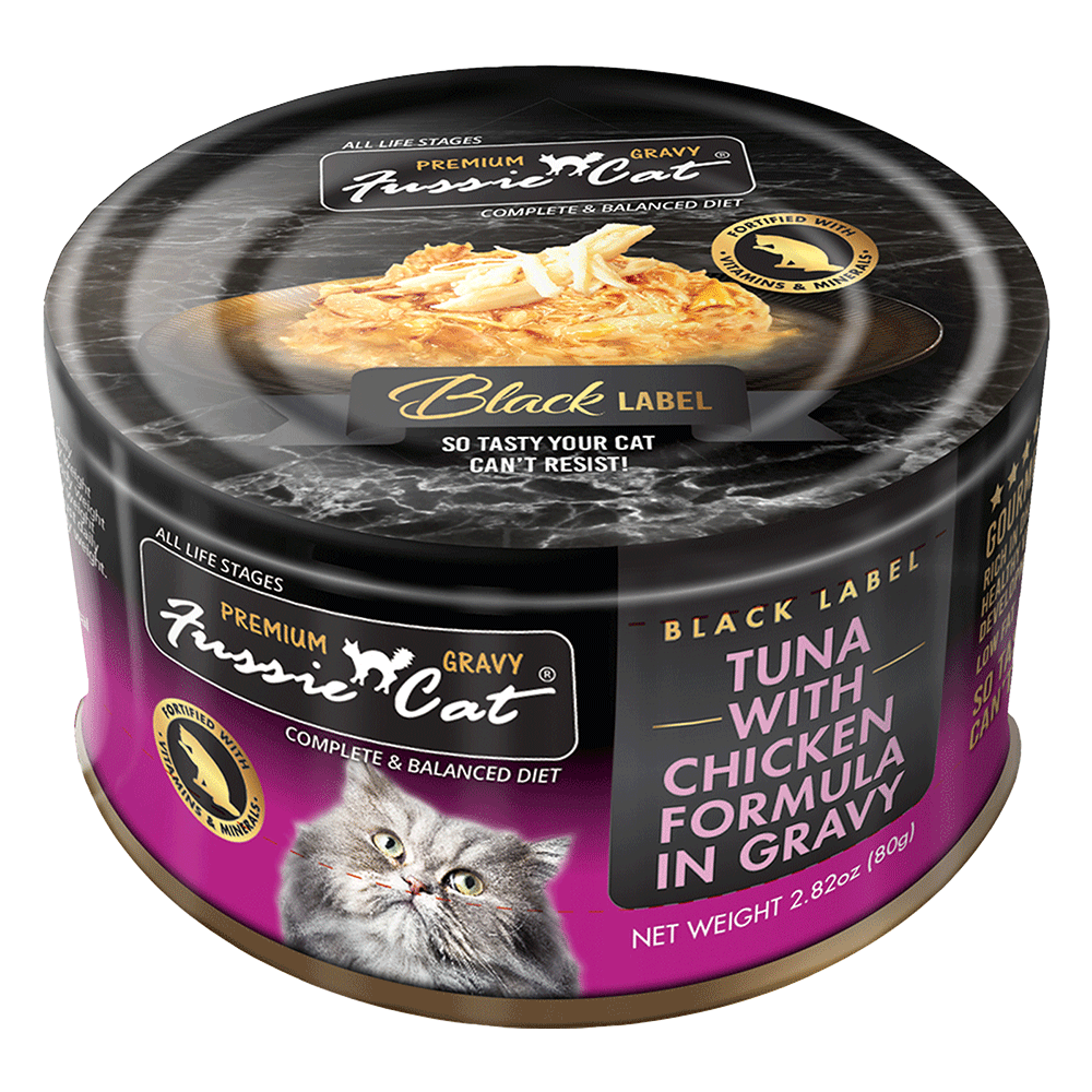 Fussie Cat Black Label in Gravy - Wet Cat Food 2.8oz
