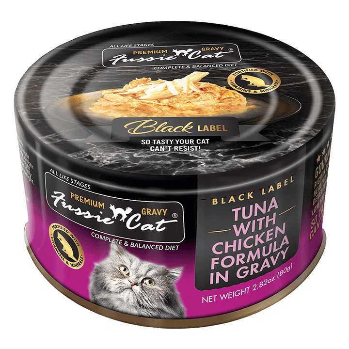 Fussie Cat Black Label in Gravy - Wet Cat Food 2.8oz