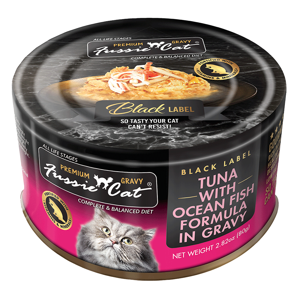 Fussie Cat Black Label in Gravy - Wet Cat Food 2.8oz