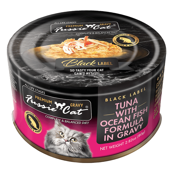 Fussie Cat Black Label in Gravy - Wet Cat Food 2.8oz