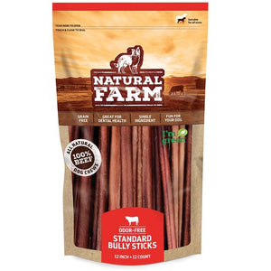 Natural Farm Odor Free 6" Extra Thin Bully Stick 10pk