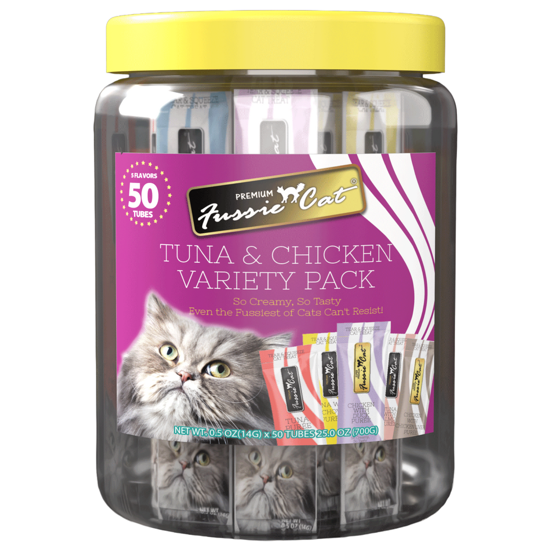 Fussie Cat - Tuna &amp; Chicken Variety Pack (Single tubes)