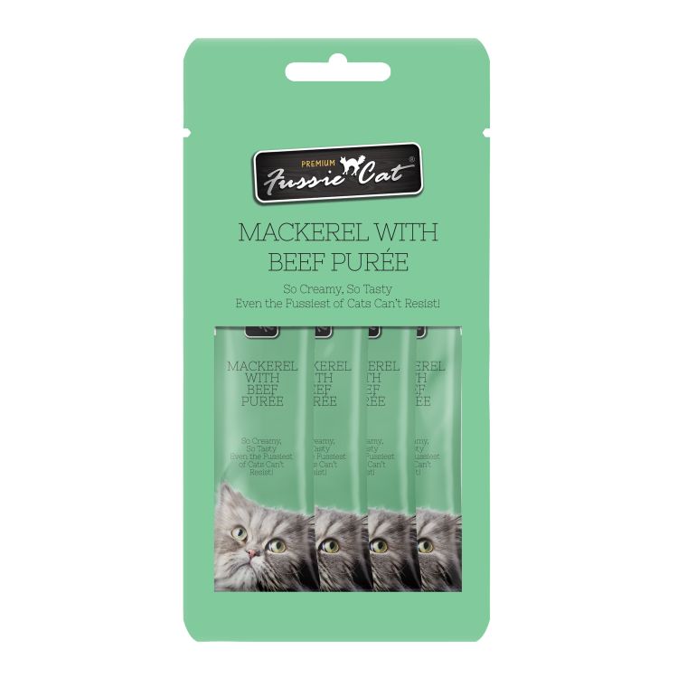 Fussie Cat - Mackerel with Beef Puree 4 Pack