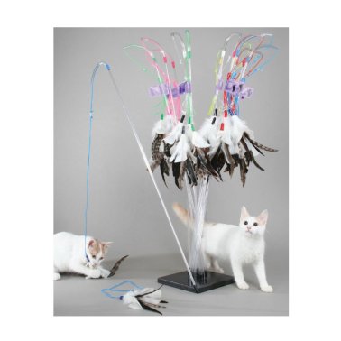 
                
                    Load image into Gallery viewer, Vee Enterprises Purrfect Feather Cat Toy
                
            