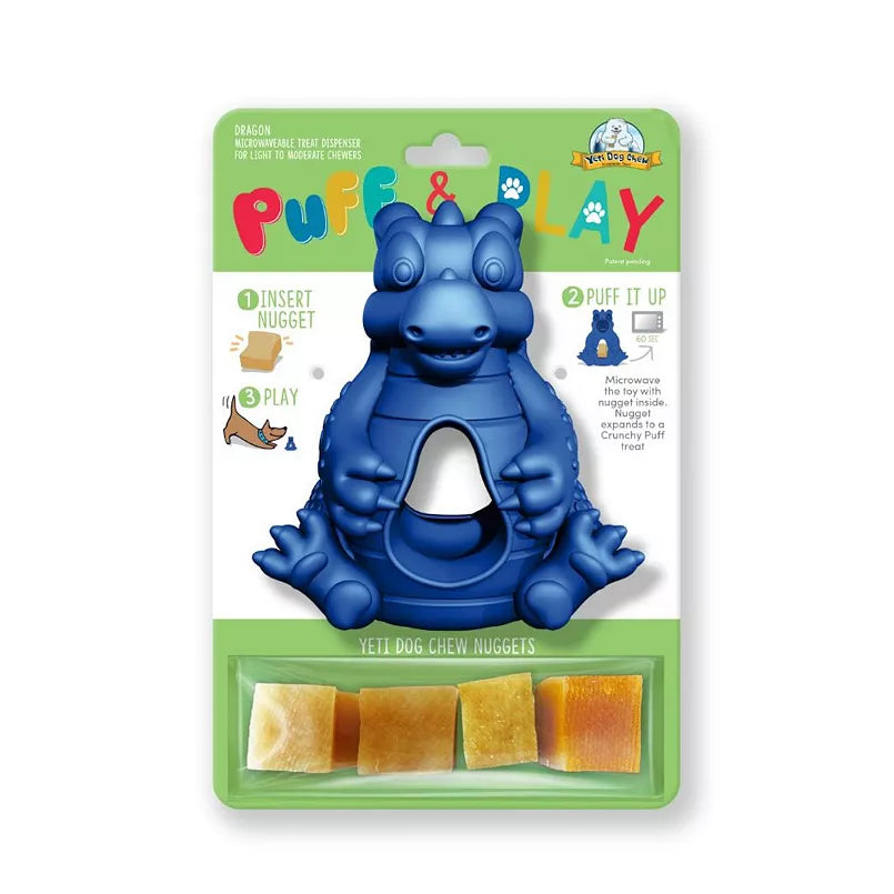 Yeti puff &amp; play hangry dragon: blue *Final Sale*
