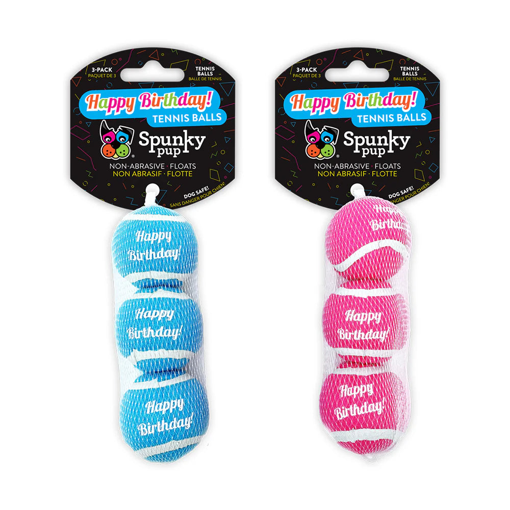 Spunky Pup - Happy Birthday Tennis Balls