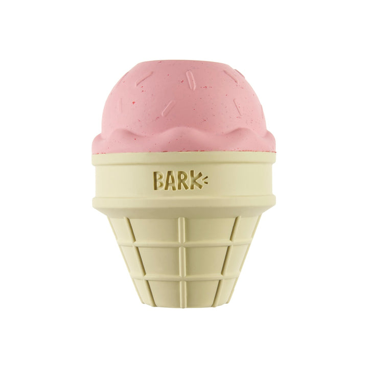 BARK Super Chewer I-Squeak Cone Dog Toy Medium-Large - Strawberry Bacon Scent
