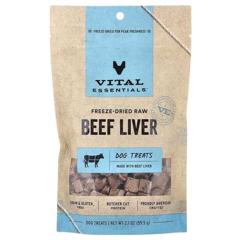 Vital Essentials - Freeze Dried Beef Liver Treats for Dogs 2.1oz