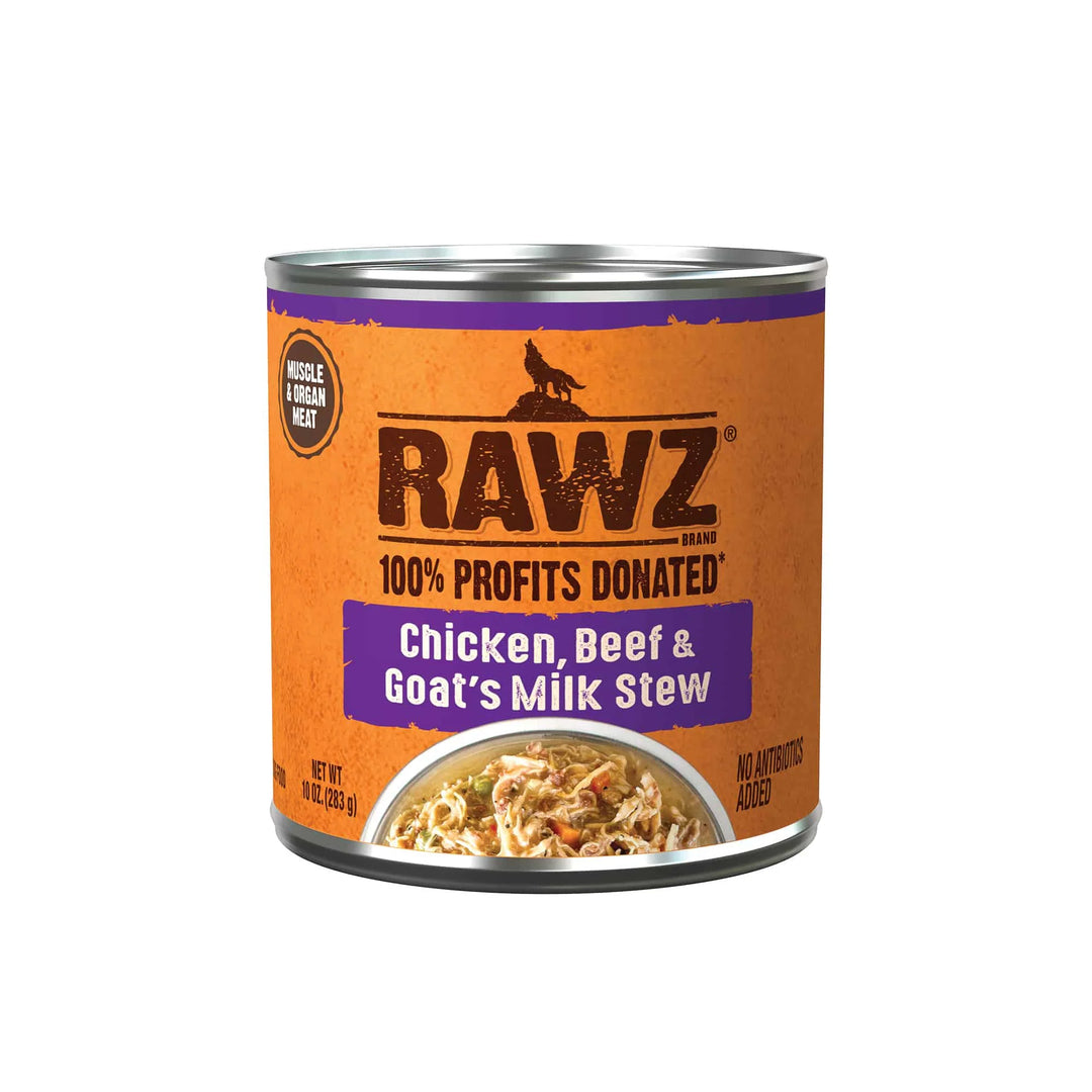 RAWZ Goat Milk Stew with Chicken &amp; Beef – Wet Dog Food (10 oz Can)