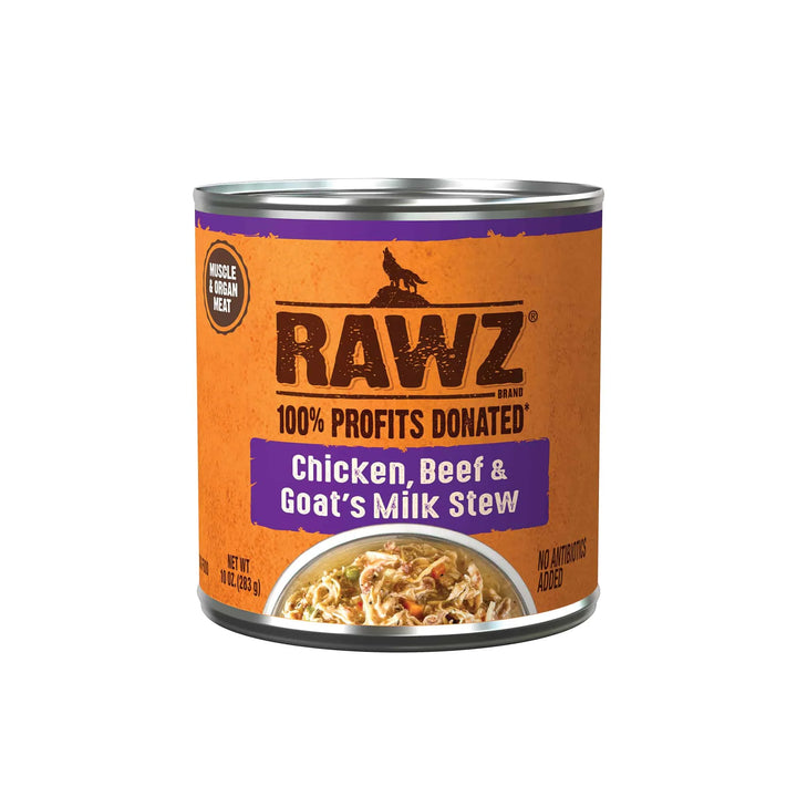 RAWZ Goat Milk Stew with Chicken &amp; Beef – Wet Dog Food (10 oz Can)