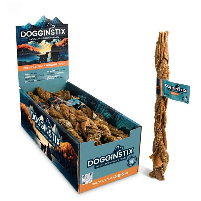 Dogginstix Braided Beef Tripe 12"