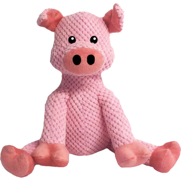 Fabdog Floppy Pig Dog Toy - Soft Plush Squeaker