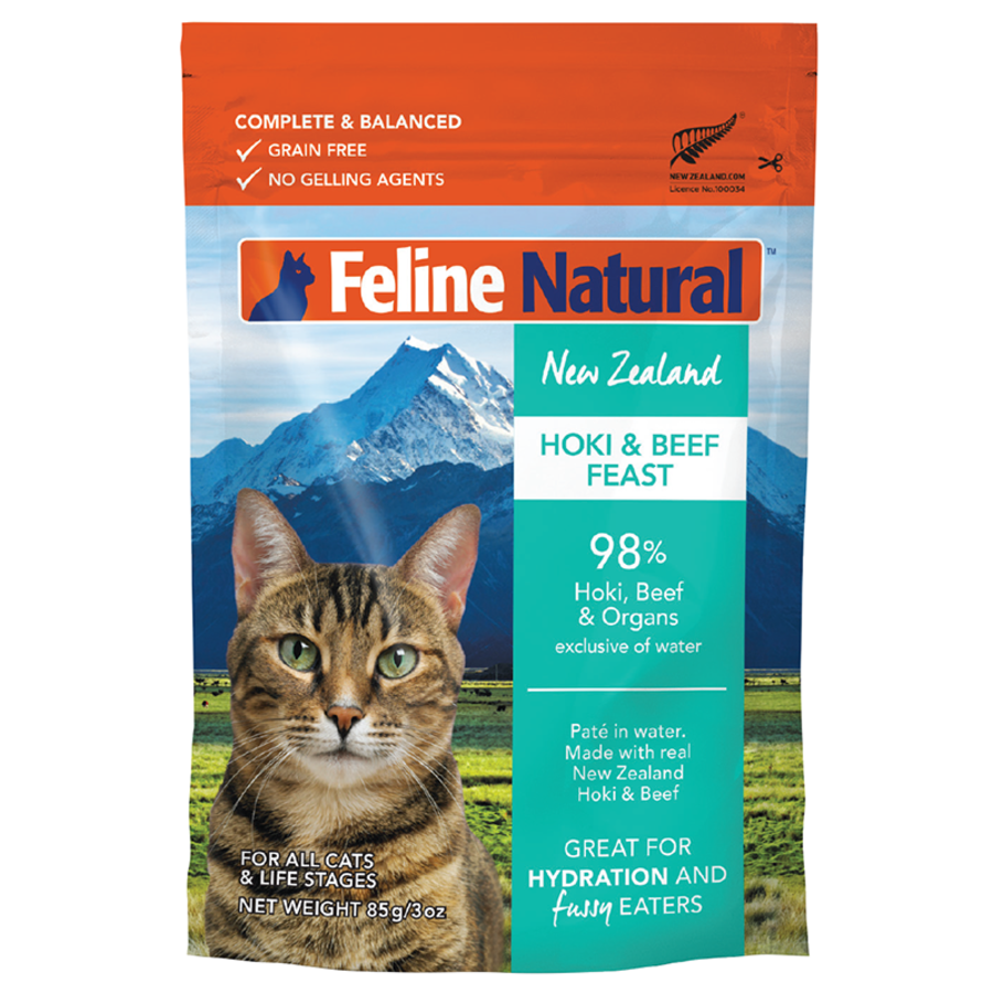 Feline Natural Wet Cat Food Pouch 3oz - New Zealand