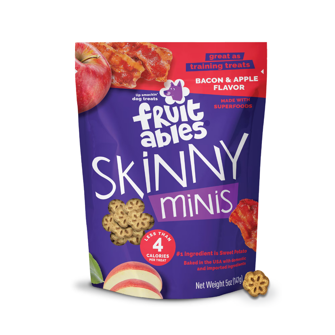 Fruitables Skinny Minis Bacon &amp; Apple Dog Treats 5oz