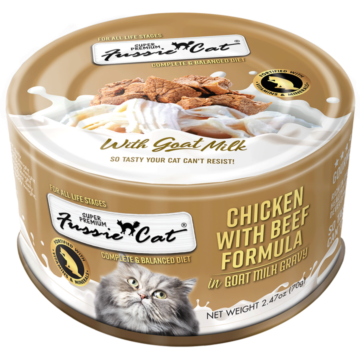 Fussie Cat in Goat Milk Gravy Can - Wet Cat Food with Digestive Support