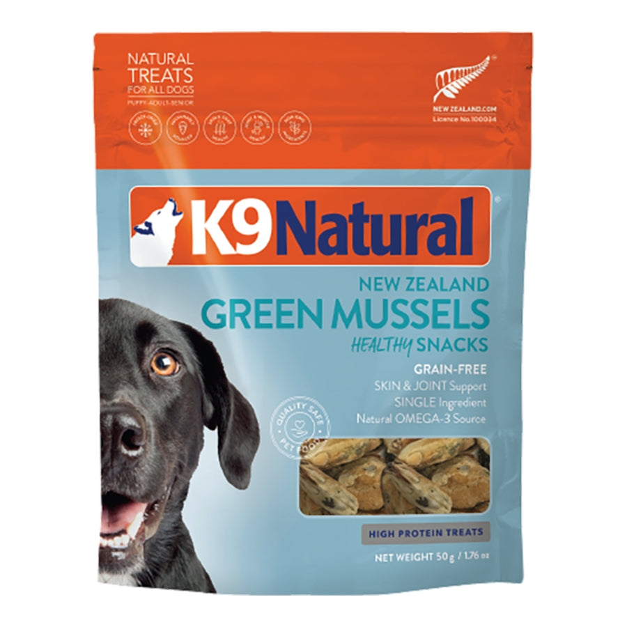 K9 Natural Freeze-Dried Green Mussels Dog Treats 1.76oz | Joint Support