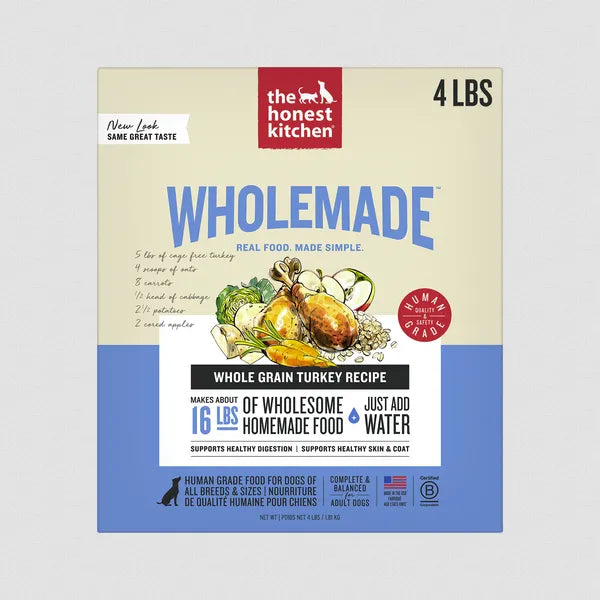 The Honest Kitchen Wholemade Whole Grain Turkey Dog Food 4lb