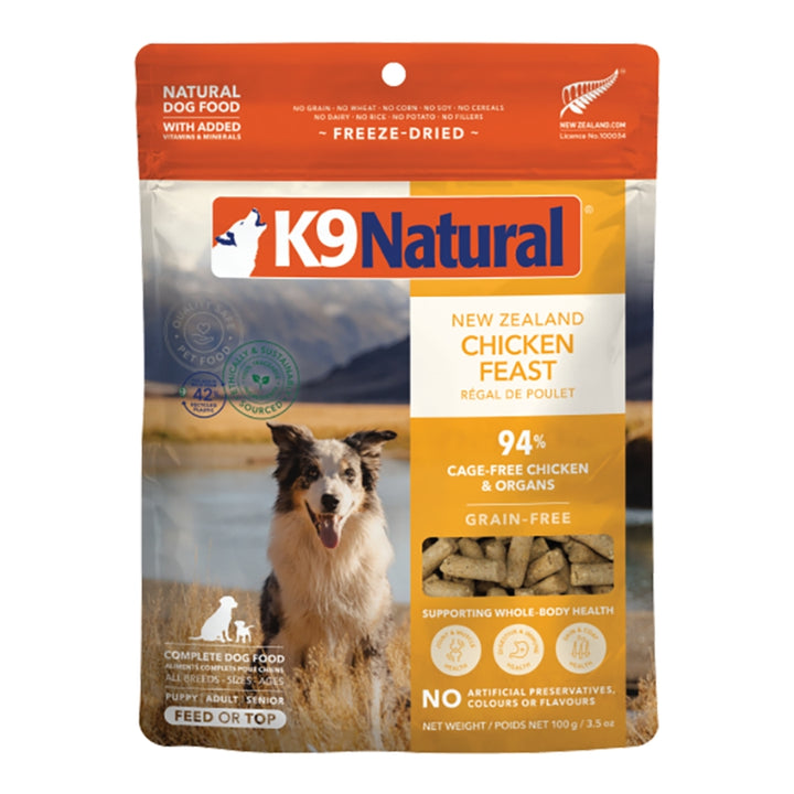 K9 Natural Dog Core Diets Freeze-Dried Grain Free Raw New Zealand
