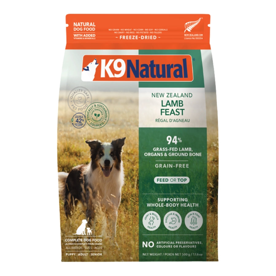 K9 Natural Dog Core Diets Freeze-Dried Grain Free Raw New Zealand