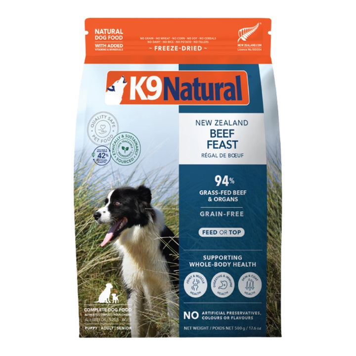 K9 Natural Dog Core Diets Freeze-Dried Grain Free Raw New Zealand