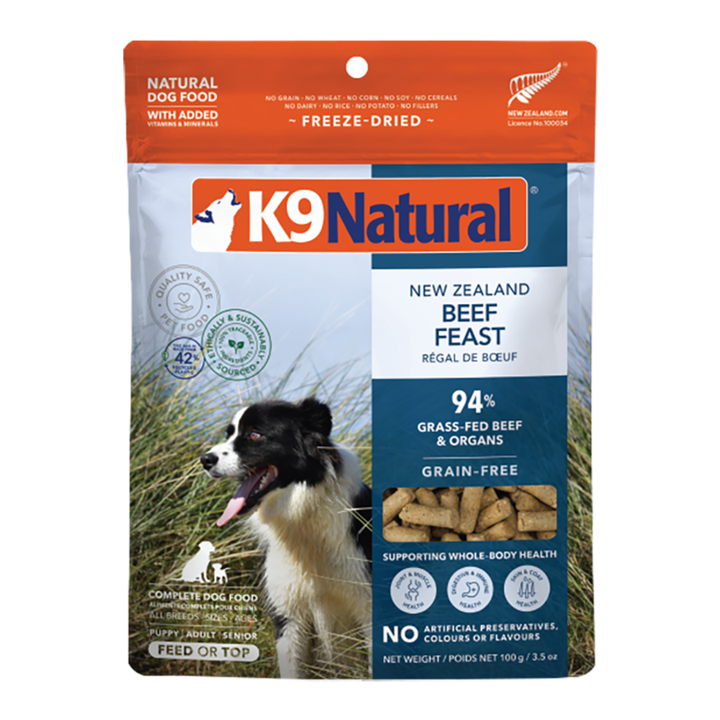 K9 Natural Dog Core Diets Freeze-Dried Grain Free Raw New Zealand