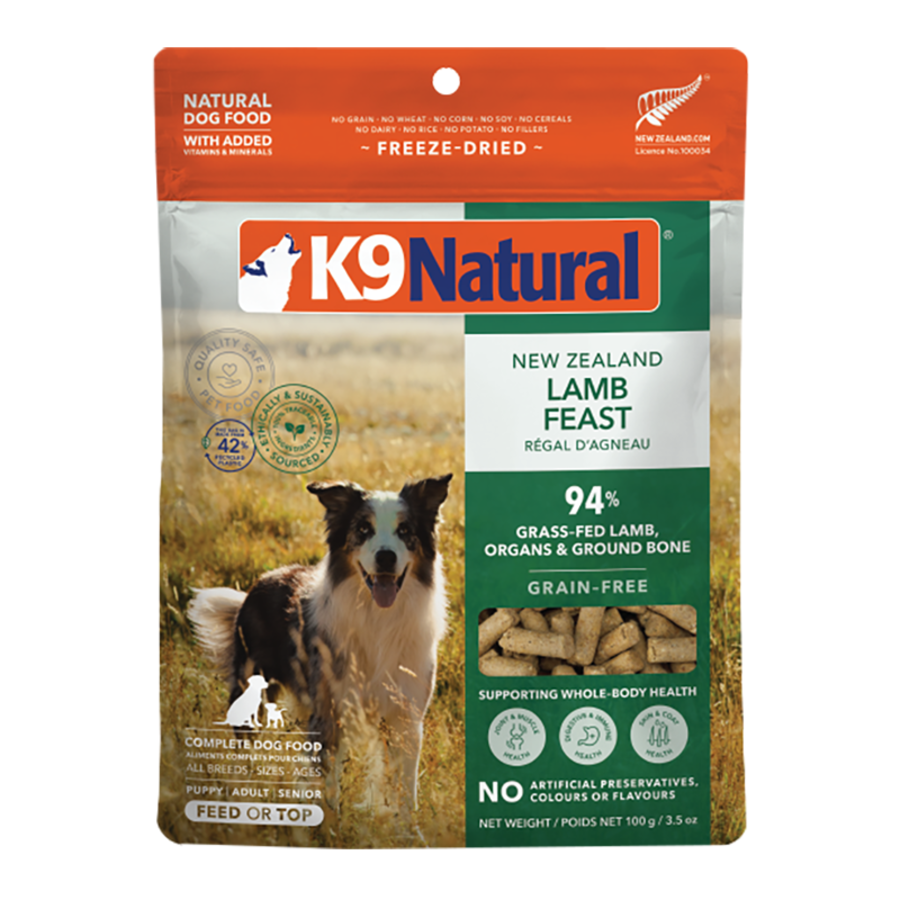 K9 Natural Dog Core Diets Freeze-Dried Grain Free Raw New Zealand