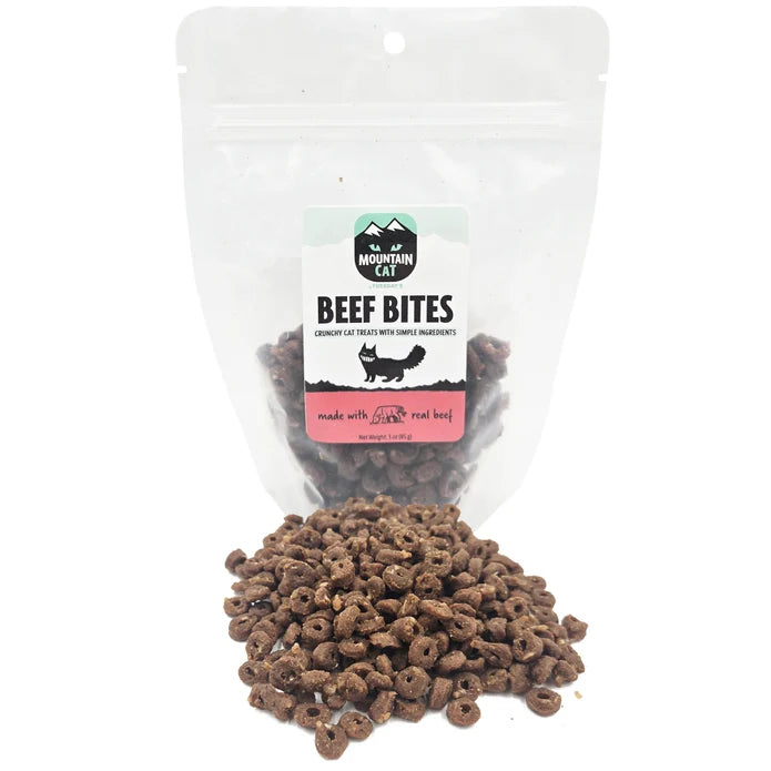 Mountain Cat Beef Bites Cat Treats – 3 oz