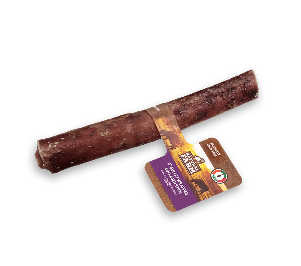 Natural Farm - 6" Gullet Wrapped Collagen Stick