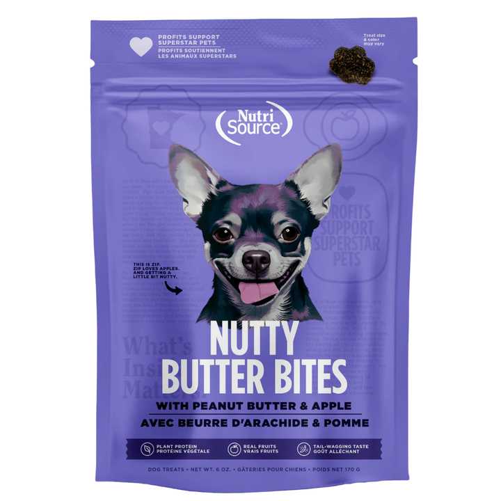 NutriSource Nutty Butter Bites - Peanut Butter Dog Treats