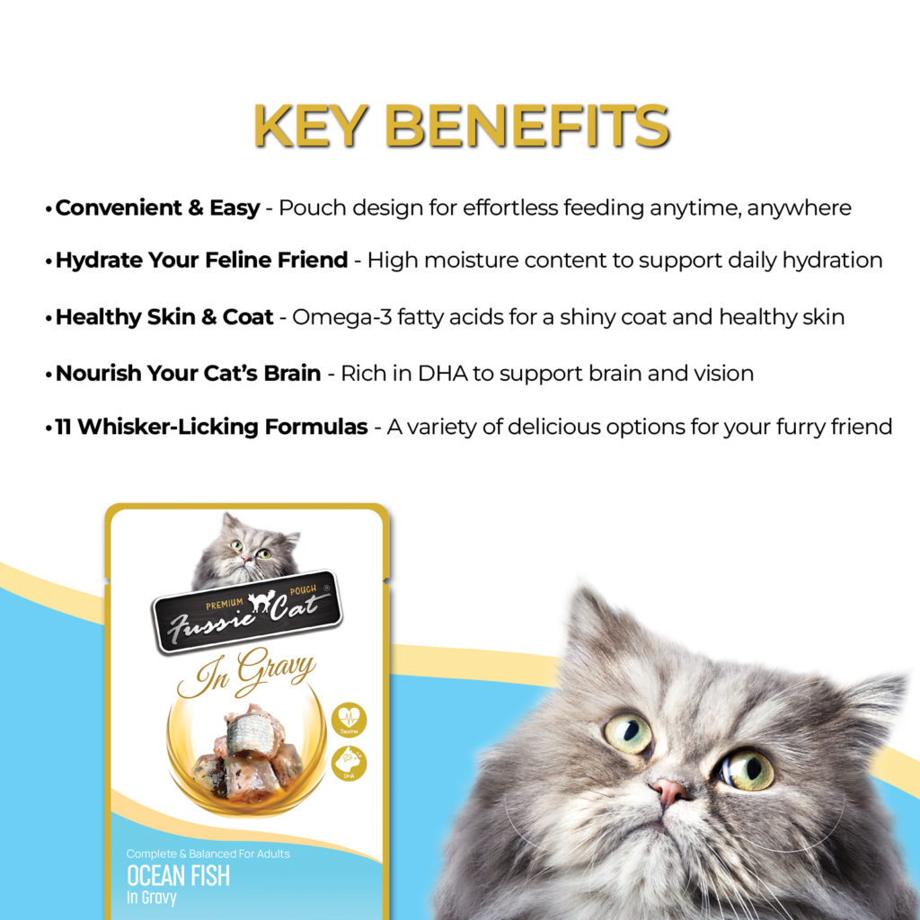 Fussie Cat Gravy Pouches - Wet Cat Food 2.47oz