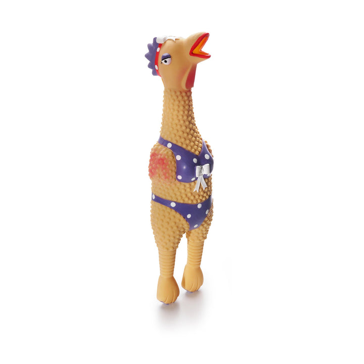 Outward Hound Squawkers Henrietta Chicken Large - Latex Rubber Dog Toy