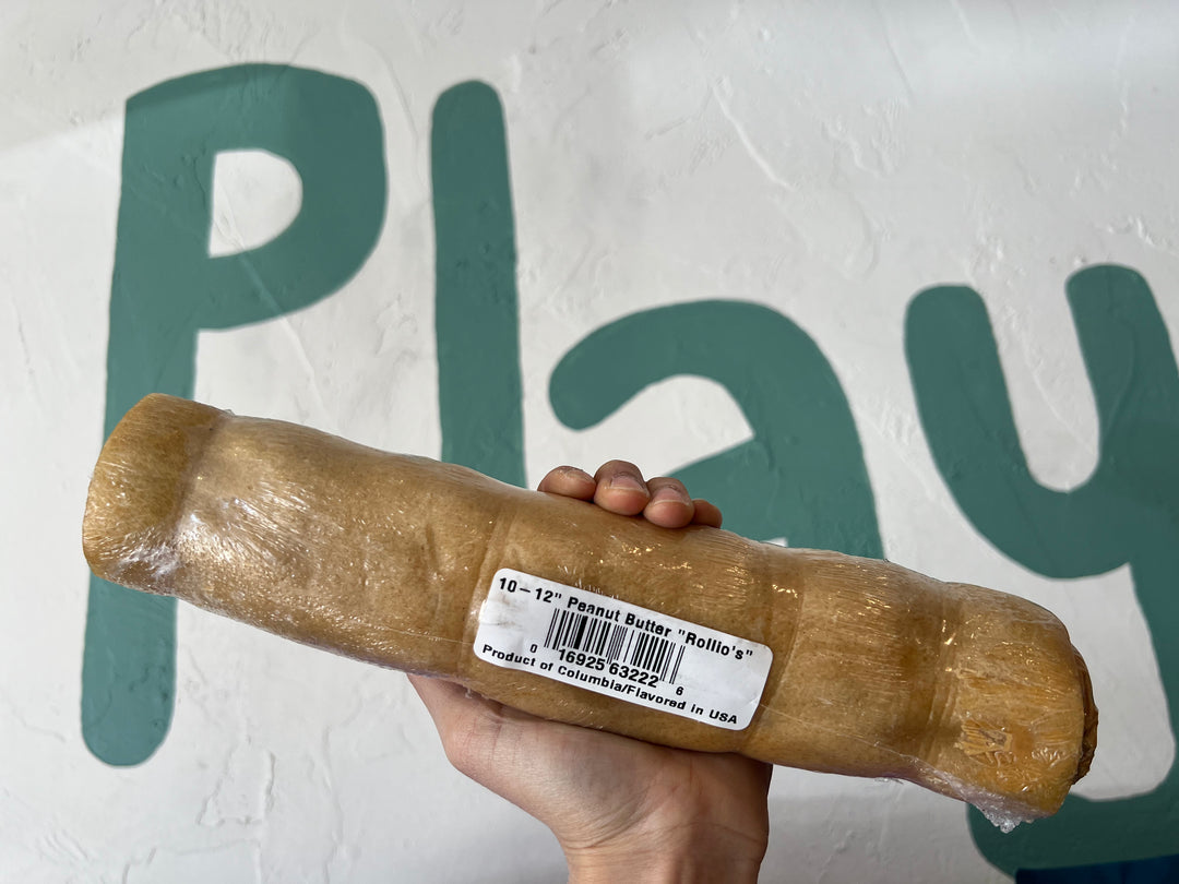 Donegal Natural Dog Treats Peanut Butter Rollio 10a-12in - Rolled Cow Cheek with PB