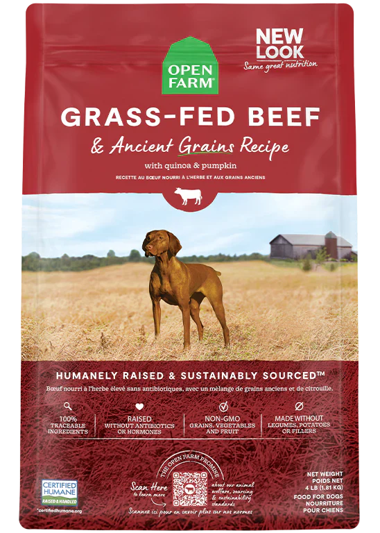 Open Farm - Ancient Grain Grass-Fed Beef Dry Dog Food *Special Order Only*