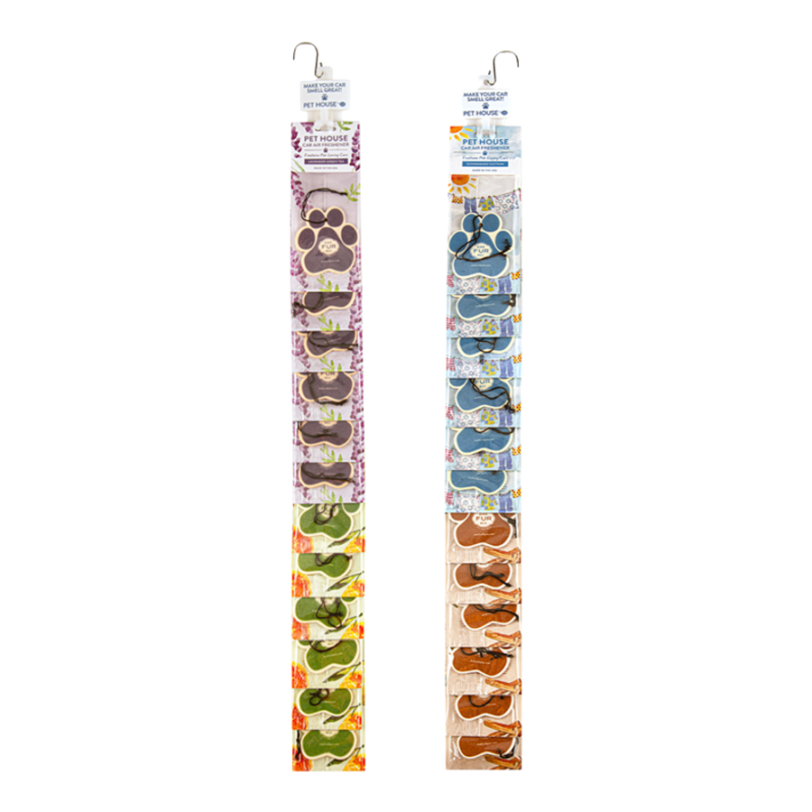 Pet House - Car Air Freshener Clip Strips - 4 Scents