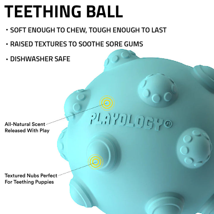 Playology - Scent Infused Puppy Teething Ball Peanut Butter