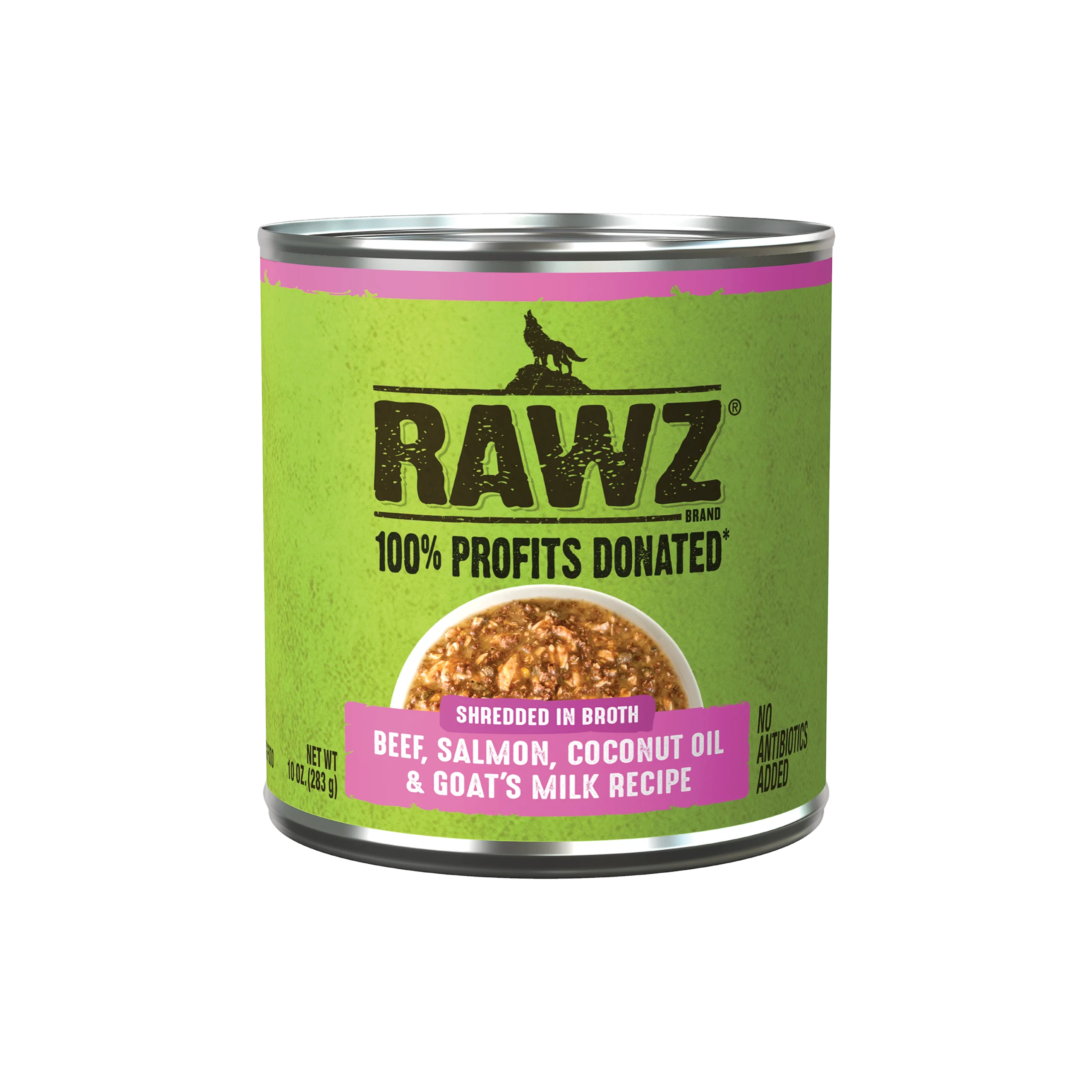 RAWZ Shredded Beef, Salmon, Coconut Oil & Goat's Milk Wet Dog Food – 10 ...
