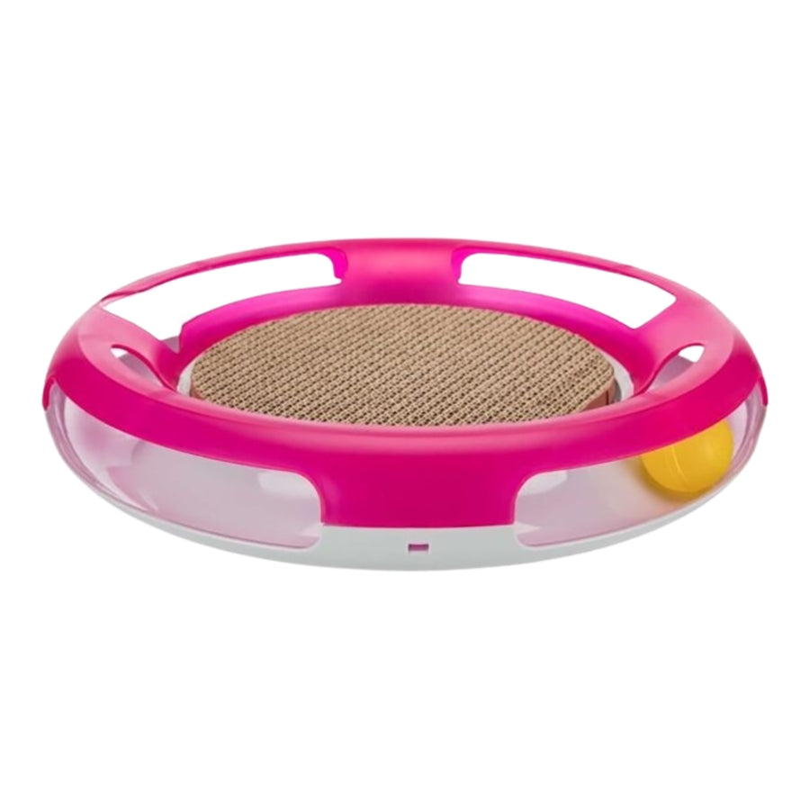 Trixie Cat Race &amp; Scratch - Interactive Ball Track with Scratcher
