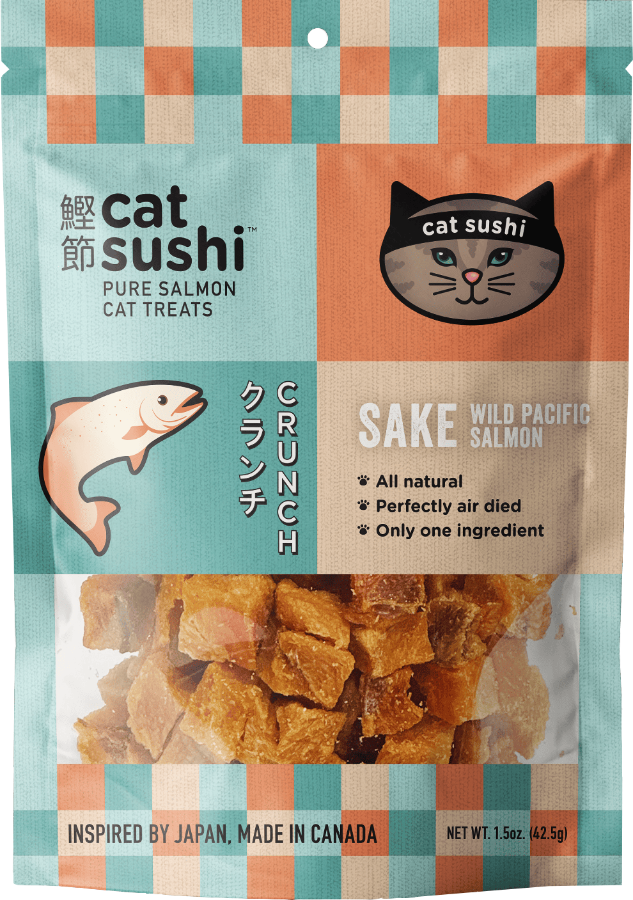 Earthly Cat Grain Free Sushi Crunch Sake Salmon Bites 1.5oz