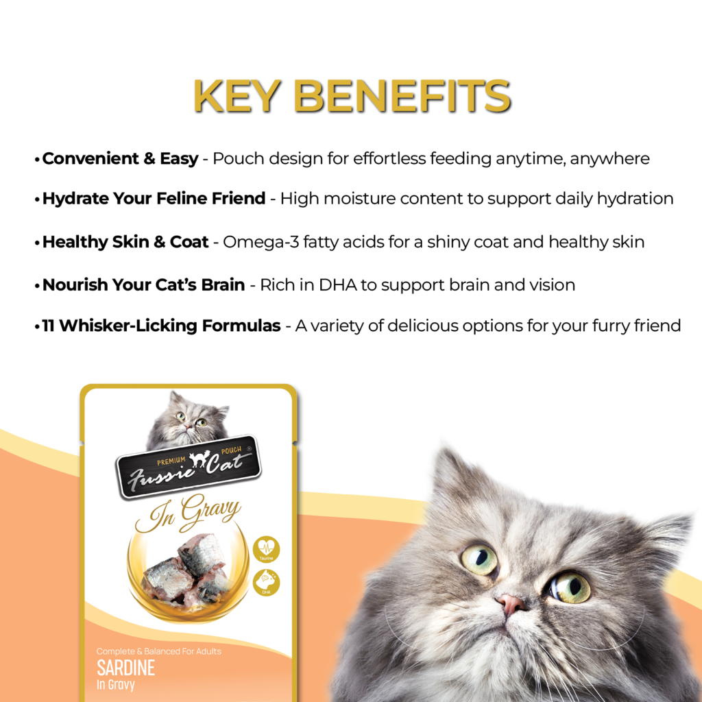 Fussie Cat Gravy Pouches - Wet Cat Food 2.47oz