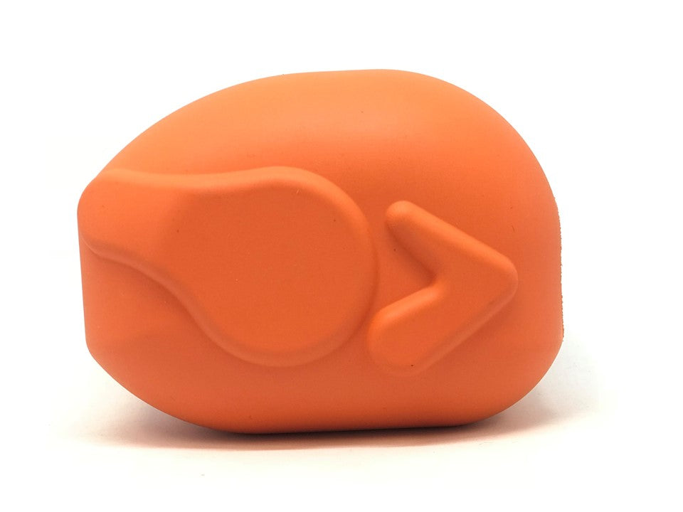 Sodapup MKB Rubber Roasted Turkey Dog Chew Toy Orange Large 4.25" - USA Made