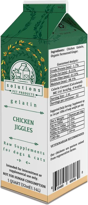 Solutions -  Gelatin Chicken Jiggles for Dogs &amp; Cats