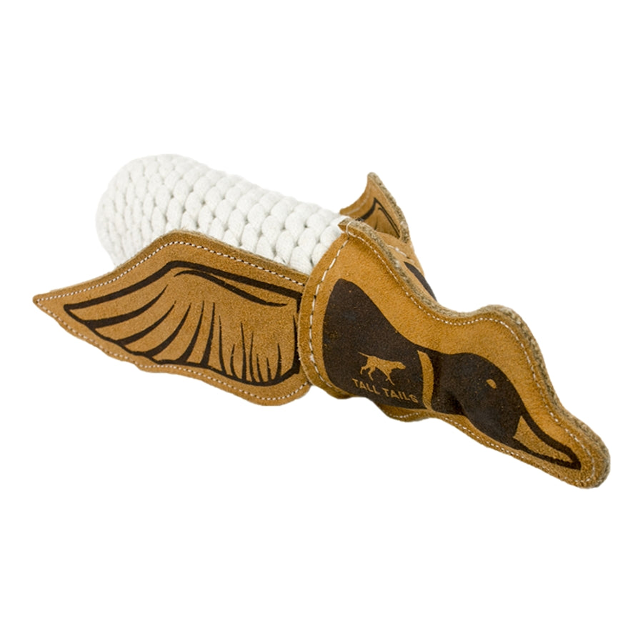 TALL TAILS DOG NATURAL LEATHER QUACKER 15 INCHES