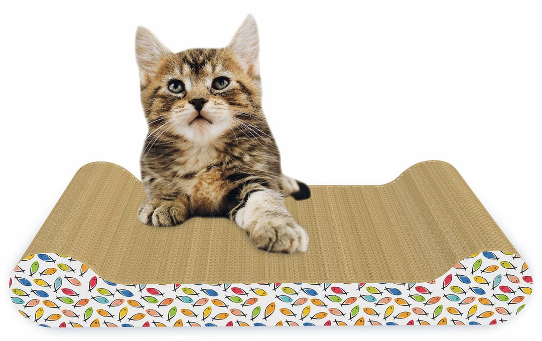 ThoozyPet Paw Lounge Cat Scratcher - Eco-Friendly Recycled Cardboard