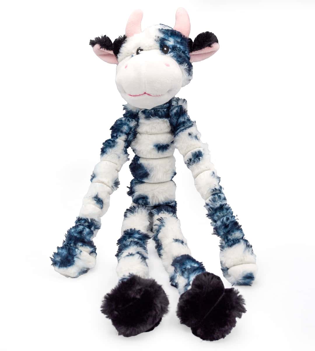 ThoozyPet Wild Tugz Cow Dog Toy 18" - Durable Plush Tug &amp; Fetch Toy