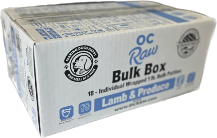 OC Raw Lamb & Produce 18lb Bulk