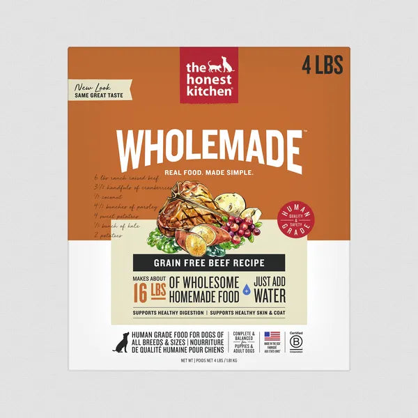 The Honest Kitchen Wholemade GF Beef 4lb box