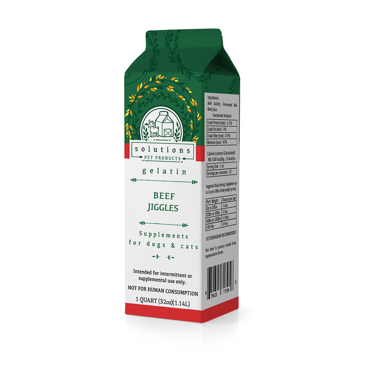 Solutions - Fermented Beef Gelatin Jiggles Broth for Cats &amp; Dogs