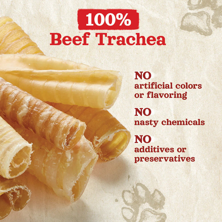 Natural Farm - 6" Beef Trachea Chew Treats for Dogs