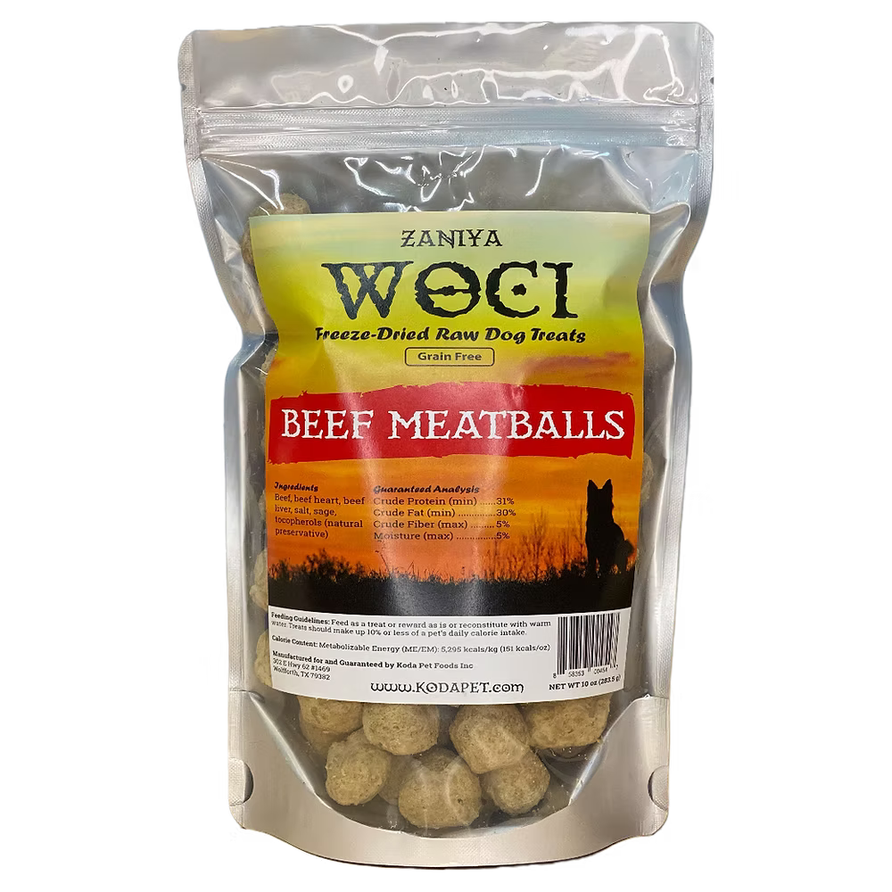 Koda Pet | Zaniya WOCI Beef Meatballs Freeze Dried 10oz